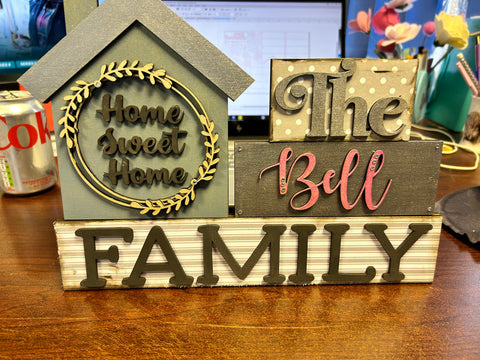 MDF Family name sign - personalised