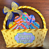 MDF Easter basket with eggs