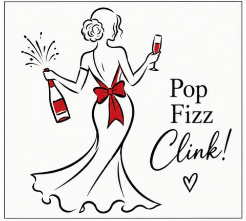 Pop clink fizz stencil