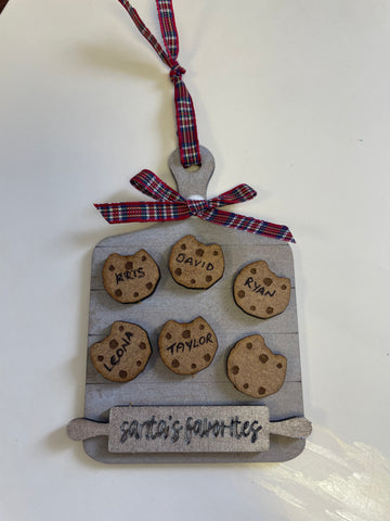 MDF Santa's Favourites cookie board