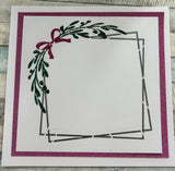 2 Layer Mistletoe Square Stencils