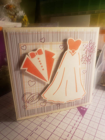 Wedding Tux and Dress stencil