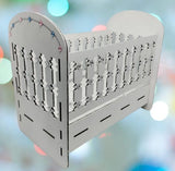 MDF Gift Box - Merry Christmas, Bow, Baby cot, Picket Fence and Floral Crate