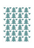 Tree and heart background stencil