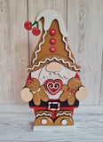MDF Gingerbread Gnome Shelf Sitter