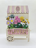MDF Flower Cart and embellishment sheet - PICK and MIX