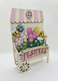 MDF Flower Cart and embellishment sheet - PICK and MIX