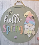 MDF Hello Spring Gnome Finished Sample