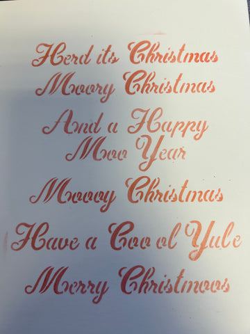 Highland Cow Christmas Sentiments