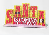 MDF Word Block - 4 options. Winter wonderland, Santa is coming to town, frosty and merry Christmas