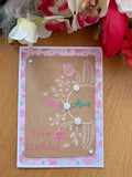 Happy Birthday Floral Circle Stencil