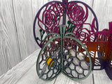 MDF - set of 3 pumpkins with Floral Designs