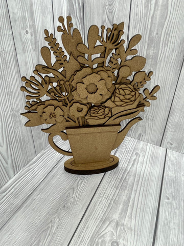 Finished Sample - Teapot flowers