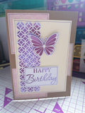 Happy Birthday layered Butterfly stencil