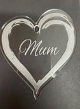 Mum Heart Acrylic Bauble