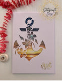 Floral Sea Theme -Floral Anchor Stencil