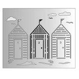 Beach Hut Stencil showing gradient background