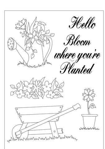 Divine Designs A5 Stamp set - Bloom where you are planted