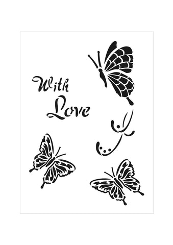 2 Layer With Love Butterflies