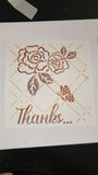 Thanks rose stencil