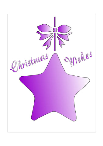 CLEARANCE - Christmas Wishes Star Treat Cup Stencil