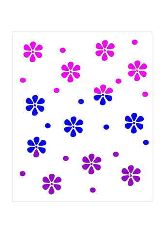 Dotty Floral Stencil -  donation to Brownies with each sale