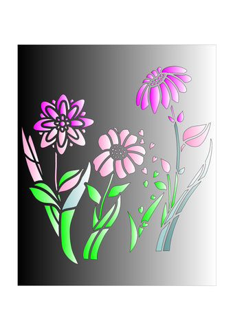 Floral Trio Stencil