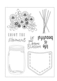 Divine Designs - Flower Jar Stamp set