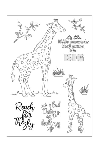 Divine Designs Giraffe Stamp Set - Reach for the sky