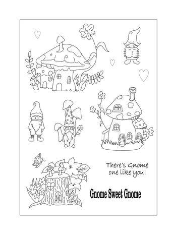 Divine Designs Gnome Houses A5 Stamp Set