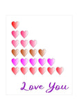 Love You Hearts Stencil
