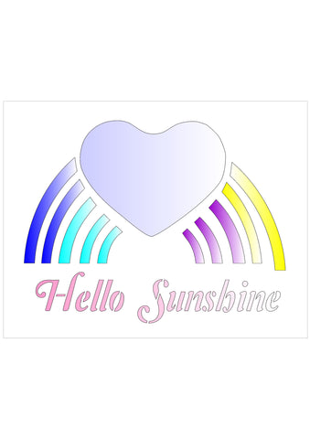 Hello Sunshine Hearts Treat Cup Stencil