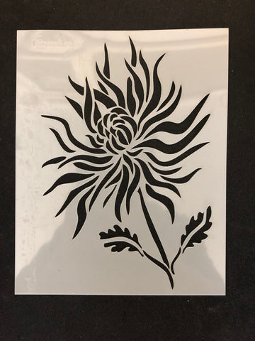 Chrysanthemum Flower Stencil by Glitzcraft