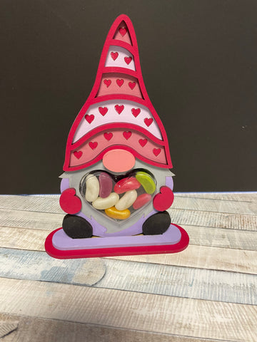MDF Gonk - Valentine / Love / Gnome with Heart treat cup