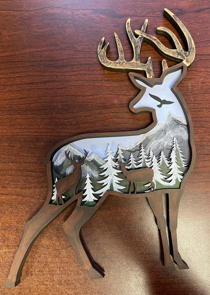 MDF Layered Deer – Glitzcraft