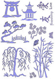 Japanese Stamp and Stencil A5 stamp set