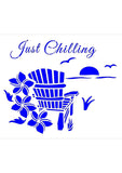 CLEARANCE - Floral Sea Theme - Floral Deck Chair Just Chilling