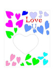 Valentine / Love U Hearts Treat Cup Stencil