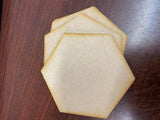 6 MDF Hexagon Coasters ready to decorate for your craft project