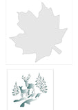 2 layer Maple leaf and deer stencils