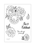 Divine Designs Rose Watch A5 Stamp set