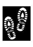 Santa Footprint stencil