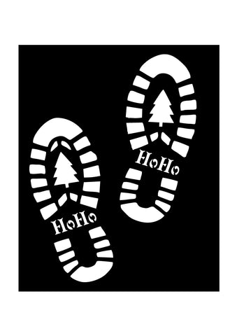 Santa Footprint stencil