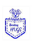 Sending Hugs Pocket Stencil