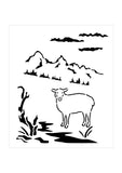 Debbie the Sheep Stencil