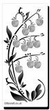 These Beautiful orange flowers look like chinese paper lanterns.  This stencil can be used to celebrate Chinese New Year