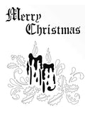 Christmas Candles Mylar Stencil