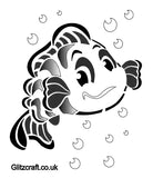 Stencil of Clownfish also called Anemonefish