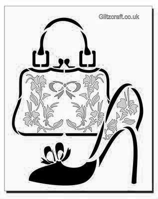 Handbag and Shoe stencil for card making