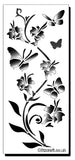 Stencil of butterflies on Hibiscus flowers for crafts and card making